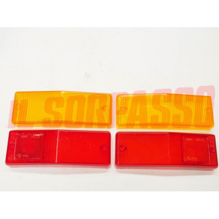 PLASTICHE FANALI POSTERIORI DESTRO SINISTRO FIAT 124 BERLINA ULTIMO TIPO LEART