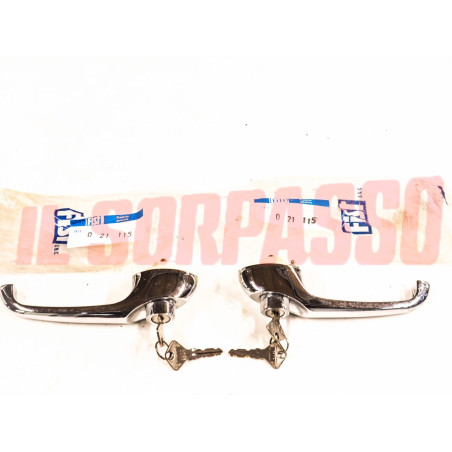 MANIGLIE PORTA PORTIERA DESTRA + SINISTRA FIAT 500 F L R ORIGINALI FIST 4126105