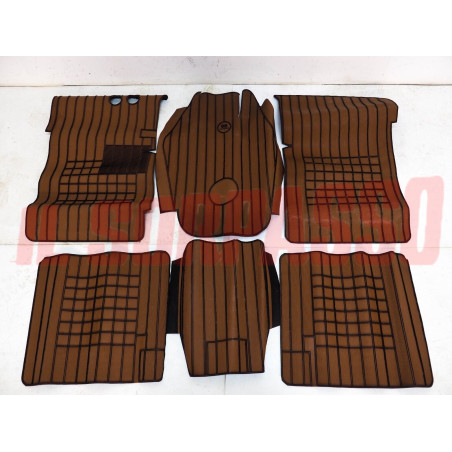 SOPRA TAPPETI MARRONI E NERI FIAT 1100 103 BAULETTO E TV H D FILGOMMA DIFETTATO