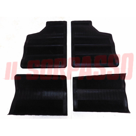 KIT SOPRA TAPPETI NERI AUTOBIANCHI A112 + ABARTH ORIGINALI VALENTINI