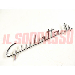 SCRITTA SIGLA COFANO POSTERIORE ALFA ROMEO GIULIETTA TI IN METALLO CROMATA