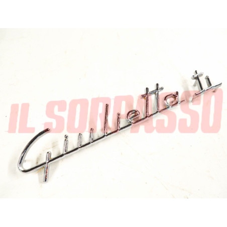 SCRITTA SIGLA COFANO POSTERIORE ALFA ROMEO GIULIETTA TI IN METALLO CROMATA