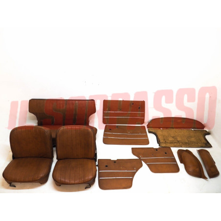 TAPPEZZERIA PANNELLI SEDILI CAPPELLIERA PASSARUOTA SCHIENALE MARRONI FIAT 1100 R