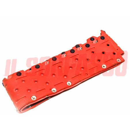 COPRI VOLANTE ROSSO CON BOTTONI NERI FIAT 500 600 850 124 125 126 127 128 A112