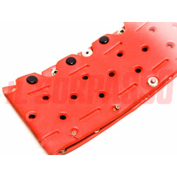 COPRI VOLANTE ROSSO CON BOTTONI NERI FIAT 500 600 850 124 125 126 127 128 A112