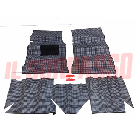 TAPPETI GRIGI E NERI FIAT 131 MIRAFIORI 1.3 1.6 RALLY ABARTH ORIGINALI FILGOMMA