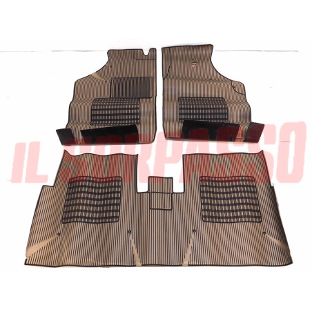 SOPRA TAPPETI IN GOMMA BEIGE E NERI FIAT REGATA ORIGINALI JUMBO