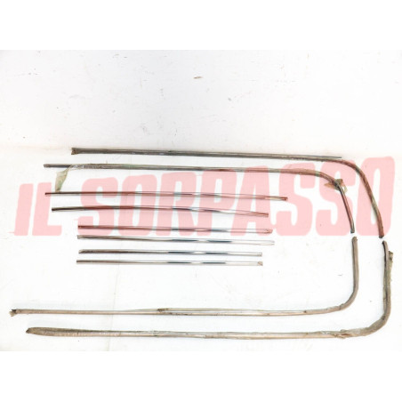 KIT MODANATURE PROFILI PARAFANGHI + PORTE + COFANI FIAT 1300 1500 BERLINA
