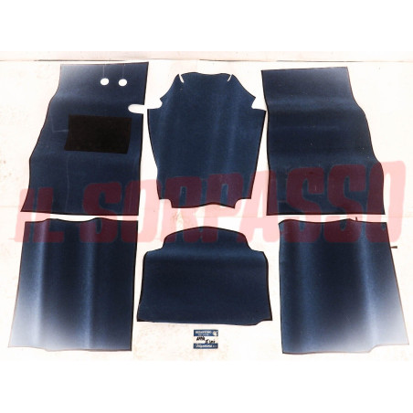 SOPRA TAPPETI GOMMA BLU E NERI LANCIA APPIA 2 SERIE MOQUETTE ORIGINALI BIZANTINO