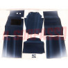 SOPRA TAPPETI GOMMA BLU E NERI LANCIA APPIA 2 SERIE MOQUETTE ORIGINALI BIZANTINO