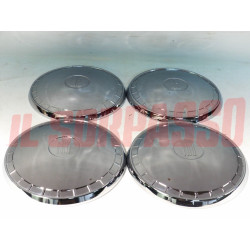 COPPE RUOTA BORCHIE CERCHI FIAT 1100 R 124 BERLINA 1 SERIE ORIGINALI CROMATE