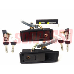 MANIGLIE PORTA + BLOCCHETTI DESTRA + SINISTRA LANCIA BETA COUPE HPE SPIDER NERE