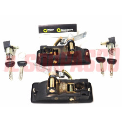 MANIGLIE PORTA + BLOCCHETTI DESTRA + SINISTRA LANCIA BETA COUPE HPE SPIDER NERE