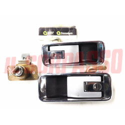 IMPARIGLIO MANIGLIE PORTE ANTERIORI + SERRATURA COFANO MOTORE FIAT 132 1600 2000