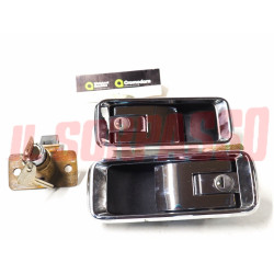 IMPARIGLIO MANIGLIE PORTE ANTERIORI + SERRATURA COFANO MOTORE FIAT 132 1800 cc