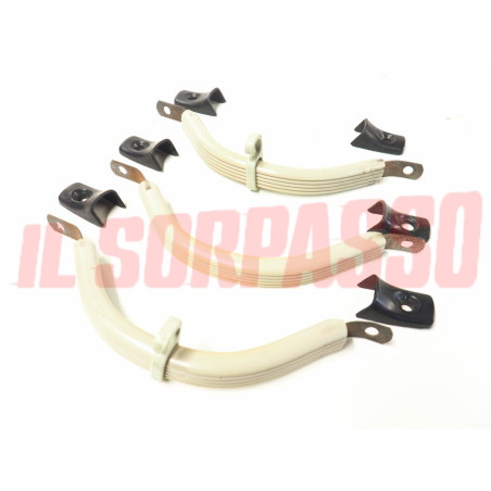 MANIGLIE PASSEGGERO INTERNE + CAPPUCCI FIAT 1100 R ORIGINALI