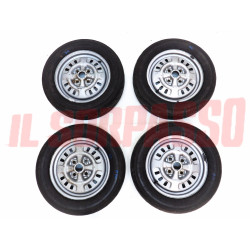 CERCHI RUOTA + GOMME DA CORSA PISTA AUTOBIANCHI A112 + ABARTH 4 5 SERIE + ABARTH
