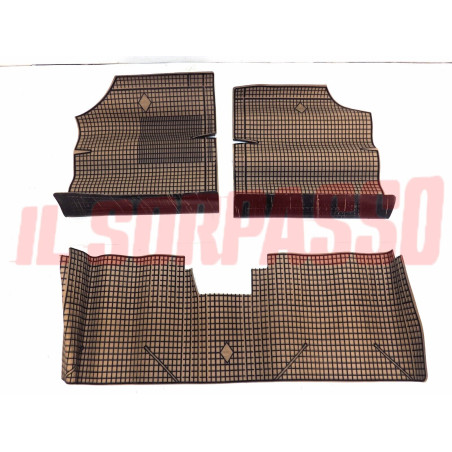 SOPRA TAPPETI IN GOMMA MARRONI E NERI PEUGEOT 309 ORIGINALI JUMBO