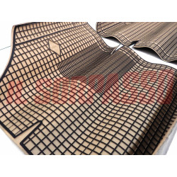 SOPRA TAPPETI IN GOMMA MARRONI E NERI PEUGEOT 309 ORIGINALI JUMBO