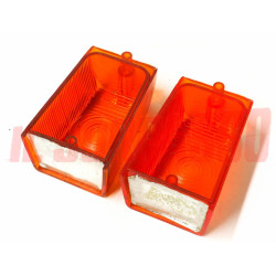 PLASTICHE ARANCIO FANALI POSTERIORI LANCIA APPIA 3 SERIE ORIGINALI CARELLO