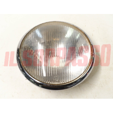 GRUPPO OTTICO FANALE FARO + CORNICE + PARABOLA FIAT 1100 E MUSONE CARELLO