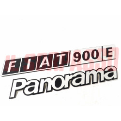 SCRITTA SIGLA PORTELLONE POSTERIORE + COFANO FIAT 900 E PANORAMA  ORIGINALE