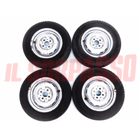 CERCHI RUOTA + GOMME FIRESTONE FIAT 900 E PANORAMA FURGONE CORIASCO 4,5 X 13