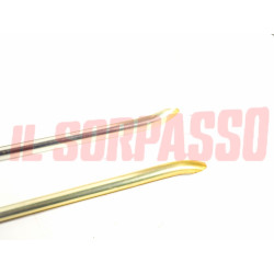 PROFILI BORDI TETTO GOCCIOLATOI CROMATI FIAT RITMO + ABARTH ORIGINALI DIFETTATI