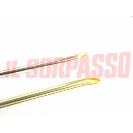 PROFILI BORDI TETTO GOCCIOLATOI CROMATI FIAT RITMO + ABARTH ORIGINALI DIFETTATI