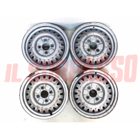 4 CERCHI RUOTA ALFA ROMEO ALFETTA + GIULIETTA ORIGINALI 5,5x13