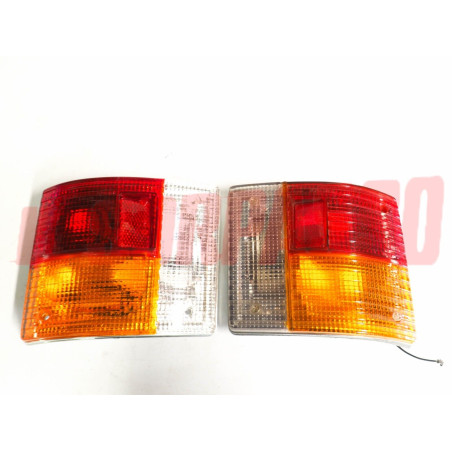 FANALI POSTERIORI DESTRO SINISTRO AUTOBIANCHI A112 3 SERIE ABARTH CROMATI RIGATI