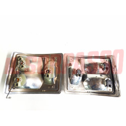 FANALI POSTERIORI DESTRO SINISTRO AUTOBIANCHI A112 3 SERIE ABARTH CROMATI RIGATI