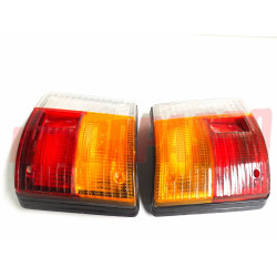FANALI POSTERIORI DESTRO SINISTRO AUTOBIANCHI A112 3 SERIE ABARTH NERI RIGATI