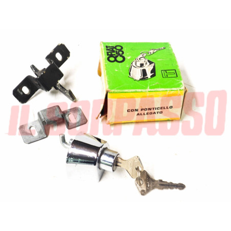 SERRATURA COFANO POSTERIORE MOTORE FIAT 850 BERLINA  SPECIAL CROMATA + SCONTRO