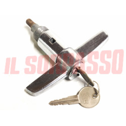 MANIGLIA COFANO POSTERIORE BAULE CON CHIAVE FIAT 1400 BERLINA CABRIO ORIGINALE