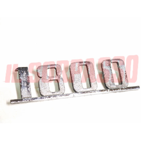 SCRITTA COFANO POSTERIORE FIAT 1800 BERLINA CROMATA ORIGINALE USATA