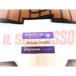 SOPRA TAPPETI ROSSI E NERI RENAULT 4 - 6 R4 R6 ORIGINALI FILGOMMA
