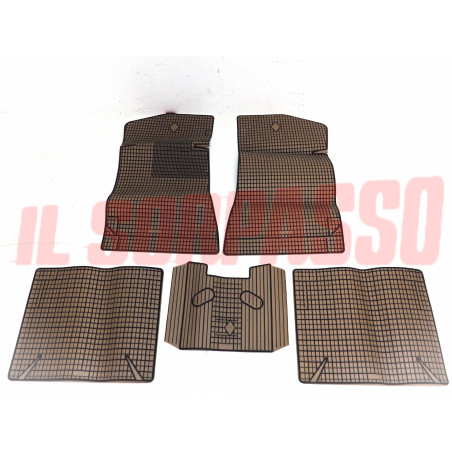 SOPRA TAPPETI BEIGE E NERI FIAT 131 + ABARTH ORIGINALI VALENTINI