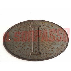 FREGIO EMBLEMA STEMMA ITALIA ACCESSORIO FIAT 500 600 850 1100 1500 BIANCHINA NOS