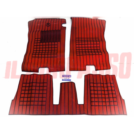 SOPRA TAPPETI ROSSI E NERI AUDI 80 ORIGINALI FILGOMMA