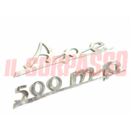 SCRITTE SIGLE FRONTALE ANTERIORE APE 500 MP IN ALLUMINIO ORIGINALI