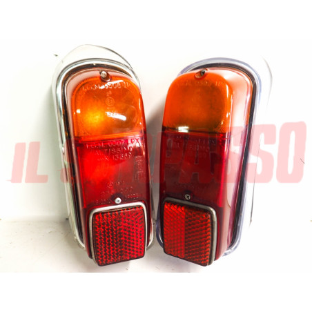 FANALI POSTERIORI DESTRO SINISTRO + GUARNIZIONI FIAT 600 E FANALONA ALTISSIMO