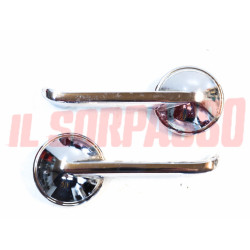 MANIGLIE CROMATE APRI PORTA INTERNE FIAT 1500 C BERLINA COUPE 2 SERIE USATE