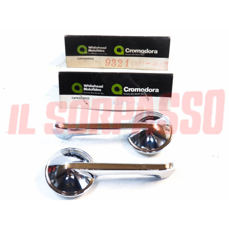 MANIGLIE CROMATE APRI PORTA INTERNE FIAT 1500 C BERLINA COUPE 2 SERIE NOS