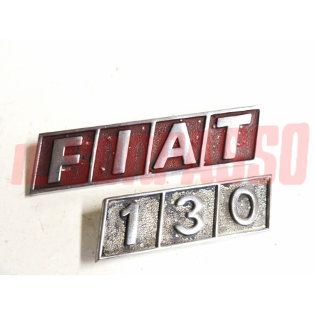 SCRITTA SIGLA RIVESTIMENTO POSTERIORE FIAT 130 BERLINA ORIGINALE CROMODORA