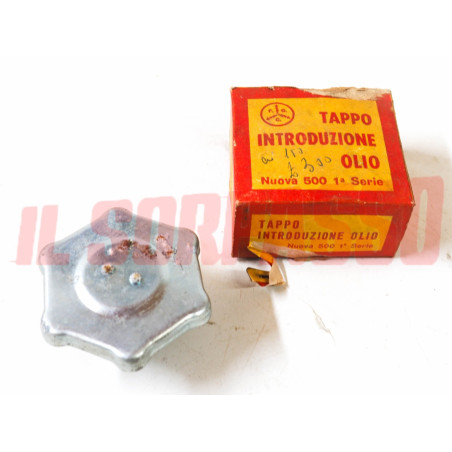 TAPPO OLIO MOTORE COPERCHIO PUNTERIE FIAT NUOVA 500 N ORIGINALE NOS
