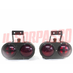 FANALI POSTERIORI MILITARI CON LUCE TARGA FIAT 1100 A B E OM ANNI 40 50 CARELLO