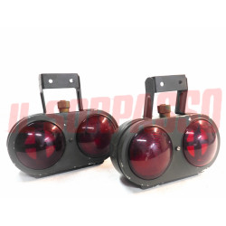 FANALI POSTERIORI MILITARI CON LUCE TARGA FIAT 1100 A B E OM ANNI 40 50 CARELLO