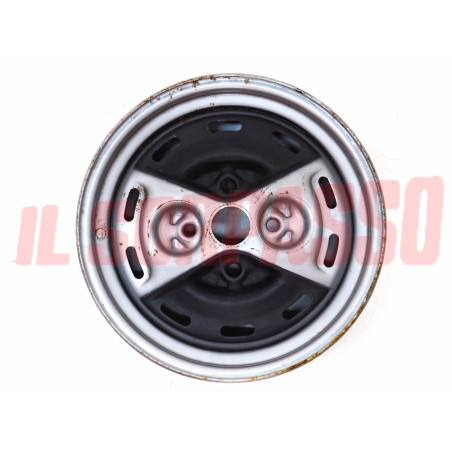 CERCHIO RUOTA VERNICIATO NERO FIAT 127 SPORT 70 HP 4,5 X 13 ORIGINALE