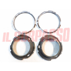 GHIERE + CORNICI FARO FANALI FIAT 1100 103 H SPECIAL 1200 1500 SPIDER ORIGINALI